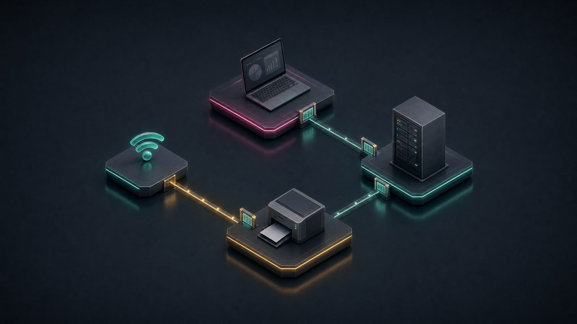 Network segmentation in a small business: Guest Wi-Fi, server VLANs and a printer zone